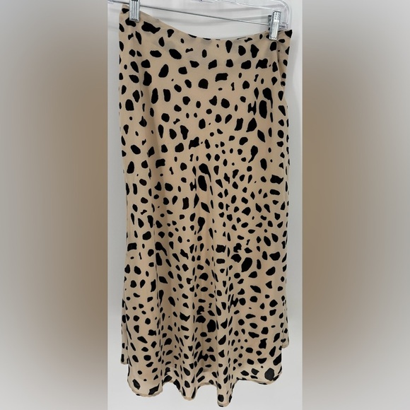 Japna Animal Print Sheer Layered Midi Skirt - Picture 1 of 9